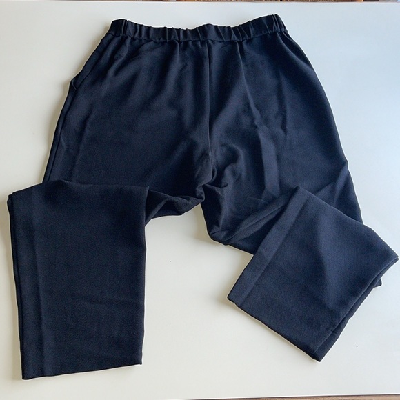 Prologue Pleated Straight Leg Ankle Trousers in Black - Picture 7 of 9